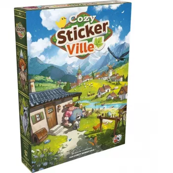 ASMODEE Cozy Stickerville lipdukų knygelė | TOPModel serija | 24 puslapiai, 6 lipdukų lapai | Kūrybinis žaidimas nuo 6 metų
