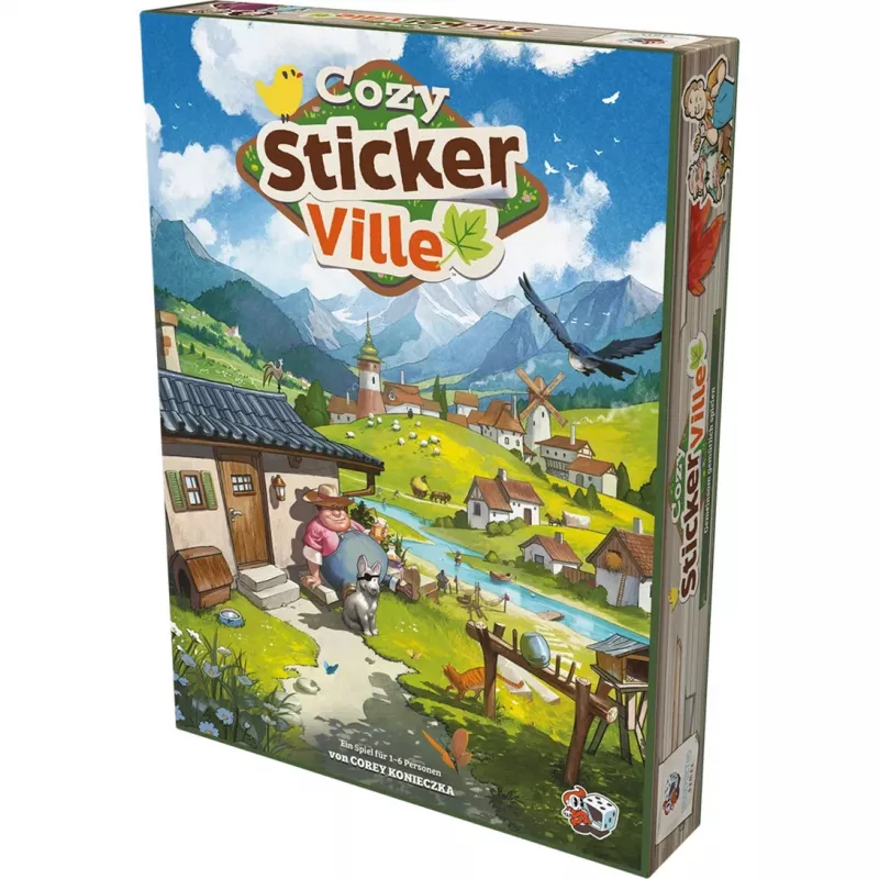 ASMODEE Cozy Stickerville lipdukų knygelė | TOPModel serija | 24 puslapiai, 6 lipdukų lapai | Kūrybinis žaidimas nuo 6 metų