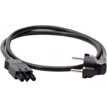 KOPP ELEKTROTECHNIK prailginimo laidas su apsauginiu kontaktu, 1,5 mm², suderinamas su GST18i3, 1 m, juodas