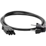 KOPP ELEKTROTECHNIK prailginimo laidas su apsauginiu kontaktu, 1,5 mm², suderinamas su GST18i3, 1 m, juodas