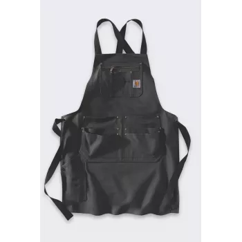 Carhartt Duck Apron Black - patvari 12 oz medvilnės darbo prijuostė su kišenėmis įrankiams