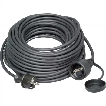 KOPP ELEKTROTECHNIK 25 m guminis saugos ilgintuvas, Schuko, H07RN-F, IP44, 16 A, juodas