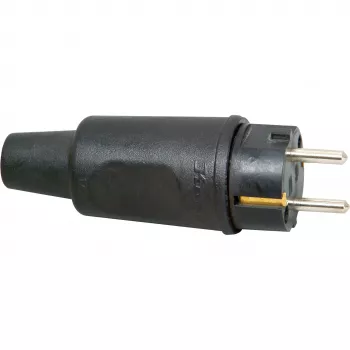 Kopp 179516009 Schuko apsauginis kištukas, guminis, 16 A, 230 V, IP44, juodas