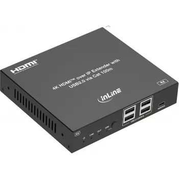 InLine® KVM Extender per IP, HDMI 4K/60Hz, 100m, imtuvas (RX) (57886H)