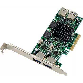 InLine® USB 3.2 Gen.1 PCIe sąsajos kortelė, 4 prievadai, vidinis/išorinis