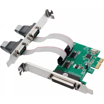 InLine® PCIe sąsajos kortelė, 2x RS-232 + 1x lygiagretusis prievadas
