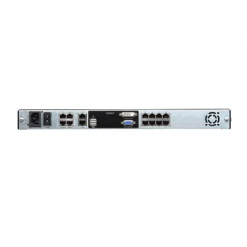 ATEN KL1108VN 8 prievadų 19 colių LCD KVM per IP jungiklis, dvigubų bėgių, JAV klaviatūra