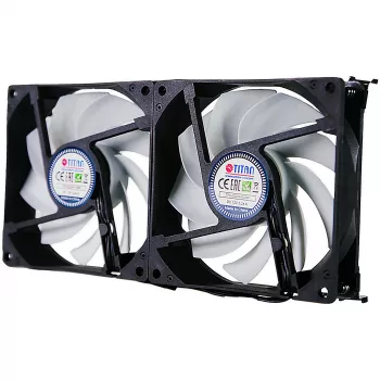 Titan TTC-SC22(A)/V2+ Dvigubas šaldytuvo ventiliatorius 92x25mm IP55 stovyklavimui