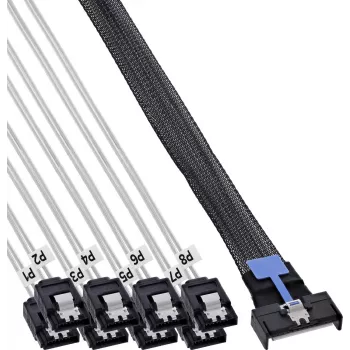 InLine® MCIO x8 Breakout Cable į 8x SATA, 1 m