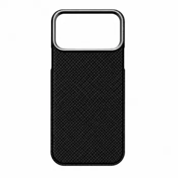 Evelatus Apple iPhone 18 Pro Max anglies pluošto MagSafe dėklas, juodas
