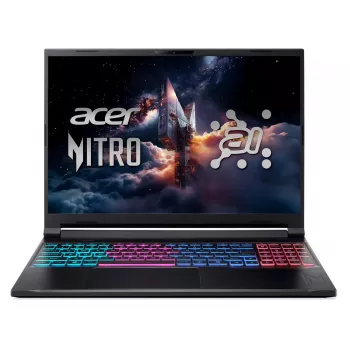 Acer Nitro V 16S AI žaidimų nešiojamasis kompiuteris - Ryzen AI 7 350, 16 inch WQXGA 165Hz, 16GB DDR5, 1TB SSD, NVIDIA GeForce RTX 5050, Windows 11 Pro, juodas