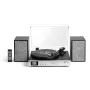 AKAI ATT-500SP juostinės pavaros vinilinis grotuvas su išoriniais garsiakalbiais, Bluetooth, USB įrašymu, juodos spalvos