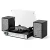 AKAI ATT-500SP juostinės pavaros vinilinis grotuvas su išoriniais garsiakalbiais, Bluetooth, USB įrašymu, juodos spalvos
