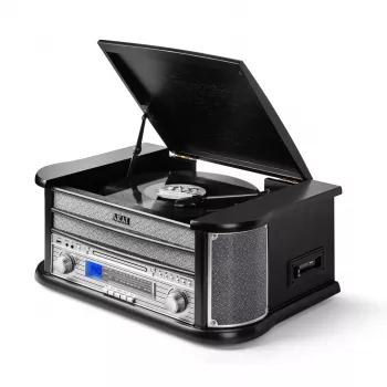 AKAI ATT-350CC grotuvas su CD, kasetėmis, USB įrašymu ir AM/FM radiju