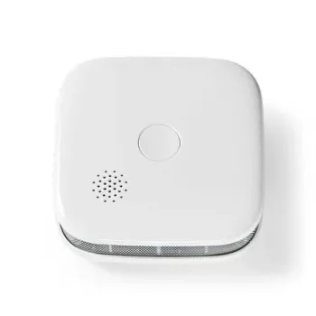 Nedis SmartLife Wi-Fi dūmų detektorius WIFIDS21WT3 - 3 vnt. komplektas, fotoelektrinis, 85 dB sirena, išmanūs pranešimai, EN 14604 sertifikatas, baltas