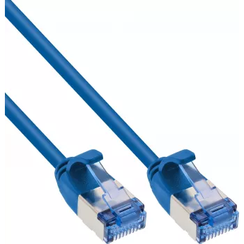 InLine® Slim Patch Cable U/FTP PiMf Cat.6A mėlynas 5 m