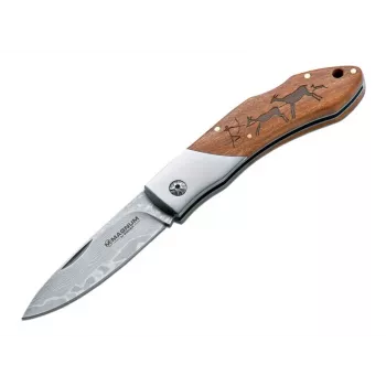 Boker Magnum Caveman Damascus sulankstomas peilis 01RY818DAM