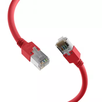 EFB Elektronik K2793.0,50 RJ45 kryžminis jungiamasis kabelis Cat.5e SF/UTP, Hirose TM11, Draka UC300, 0,5 m, raudonas