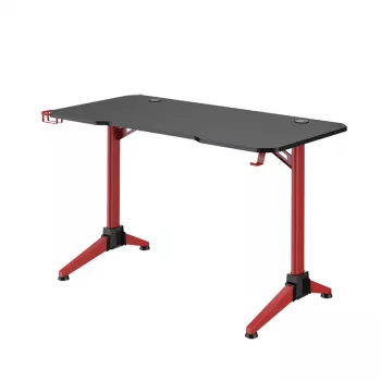 LogiLink Gaming stalas 120x60 cm RGB raudonas rėmas