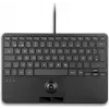 PERIX PERIBOARD-427 H DE laidas USB mini klaviatūra su integruotu trackball ir apšvietimu, juoda