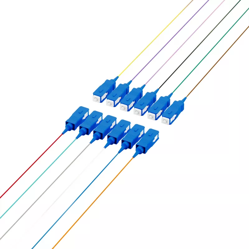 EFB Elektronik šviesolaidžio pigtail SC 9/125 OS2 12 spalvų rinkinys 2 m – vienmodžio kabelio/Adapterio rinkinys
