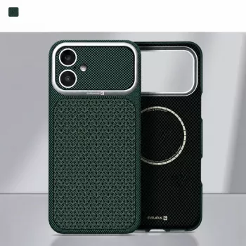 Evelatus Apple iPhone 17 Carbon Premium Edition MagSafe dėklas žalias