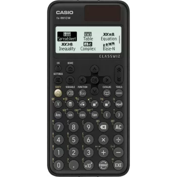 Casio FX-991CW mokslinis skaičiuotuvas su natūralaus vadovėlio ekranu, 540+ funkcijų, saulės ir baterijos, juodas