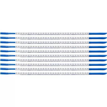 Brady SCN-07-1 1,9–2,4 mm kabelių žymeklis su užsegimu, legend 1, baltas, 300 vnt.
