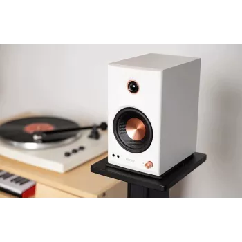 Edifier MR4.5 2.0 aktyvūs studijiniai monitoriai, 42W RMS, 4,5 colio žemųjų dažnių garsiakalbis, balti