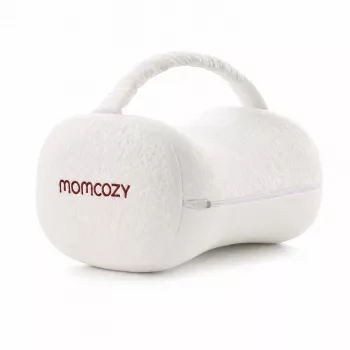 Momcozy EP001 ergonomiška atminties putų pagalvė po keliais šoniniam miegui, kreminės baltos spalvos