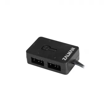 Zalman ZM-4PALC ARGB valdiklis – 4 prievadų adresuojamas RGB hub su magnetiniu tvirtinimu