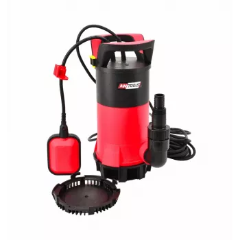 AWTOOLS povandeninis siurblys švariam ir nešvariam vandeniui 750W su plūdiniu jungikliu, 12500 L/h, 8 m pakėlimo aukštis, nerūdijantis plienas, 10 m kabelis