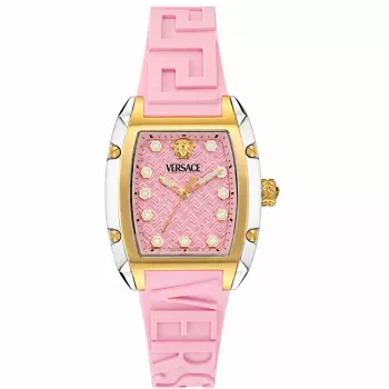 Versace V-Circle moteriškas šveicariškas kvarcinis laikrodis VE8K00224 - 38 mm nerūdijančio plieno korpusas, juodas ciferblatas, juodas odinis dirželis