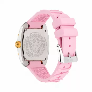 Versace V-Circle moteriškas šveicariškas kvarcinis laikrodis VE8K00224 - 38 mm nerūdijančio plieno korpusas, juodas ciferblatas, juodas odinis dirželis