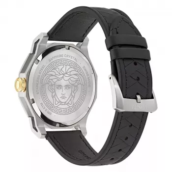 Versace V-Extreme Pro vyriškas Šveicariškas kvarcinis laikrodis 43 mm nerūdijančio plieno juodas ciferblatas VE9I00124