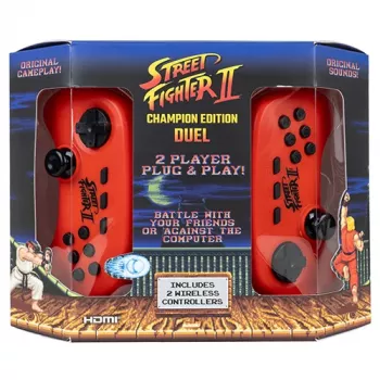 FIZZ CREATIONS Street Fighter II Duel Retro Arcade Console su 621 žaidimų, HDMI/AV, 2 valdikliais