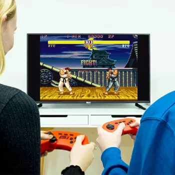 FIZZ CREATIONS Street Fighter II Duel Retro Arcade Console su 621 žaidimų, HDMI/AV, 2 valdikliais