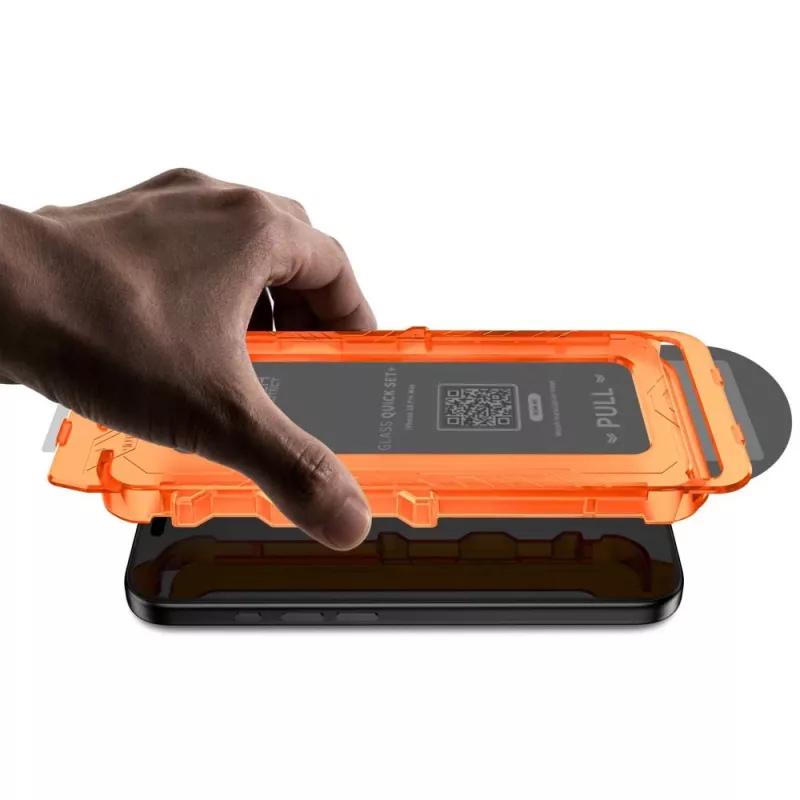 Tech-Protect Quick Set Spy+ privatumo grūdinto stiklo ekrano apsauga 2 vnt., skirta iPhone 18 Pro