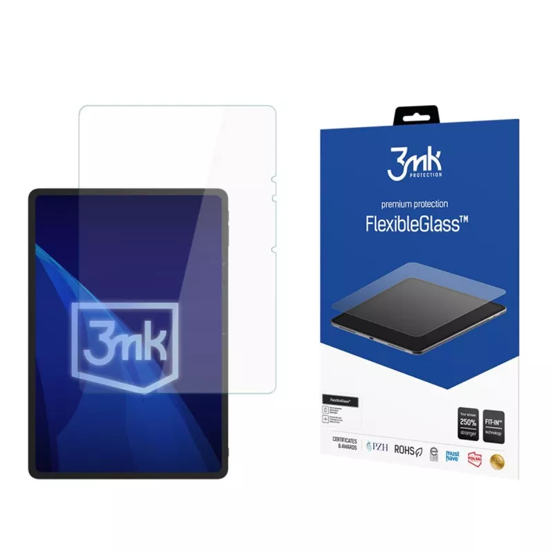 3MK PROTECTION FlexibleGlass ekrano apsauginis stiklas, skirtas TCL NXTPAPER 14 - hibridinis stiklas, 7H, oleofobinė danga, pilnas padengimas