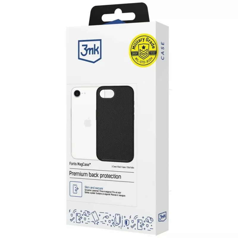 3MK Fortis MagCase Apple iPhone 16e / 17e - juoda