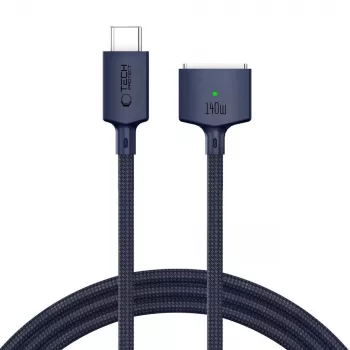 TECH-PROTECT MMC01 Ultraboost magnetinis MacBook laidas USB-C į MagSafe 3, 140W, 300cm, vidurnakčio mėlyna