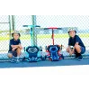EzyRoller Drifter X raudonas vaikų dreifinis go-kartas su kojų pavara, 4-12 m.