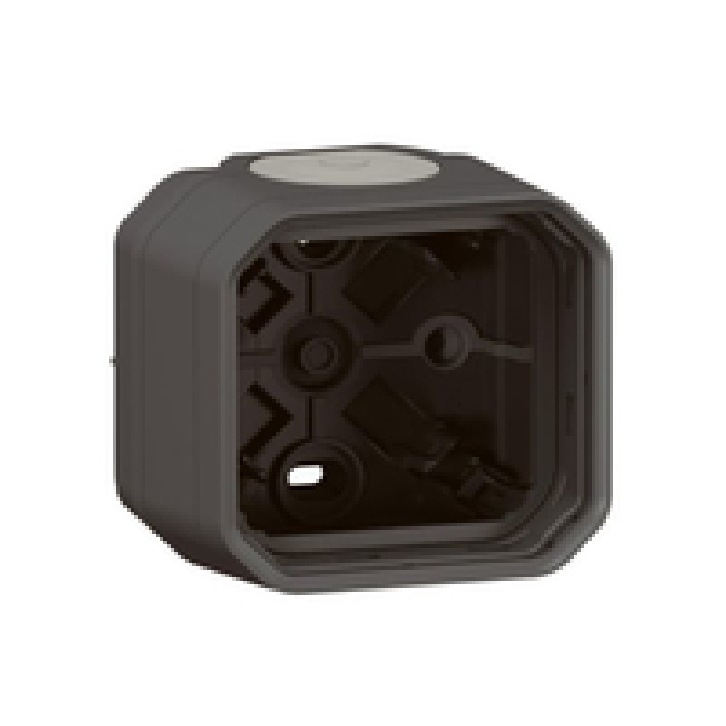 Legrand Plexo NEW 1 gangų paviršinio montavimo tuščias korpusas 069601L, antracito spalvos