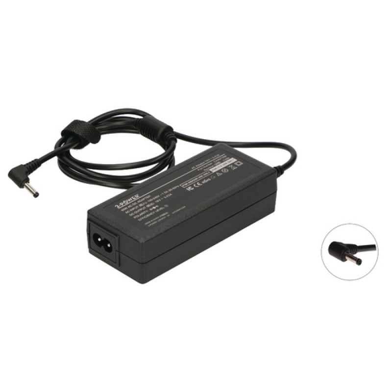 2-Power 2P-01FR145 65W AC adapterius 19V 3.42A su maitinimo laidu