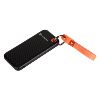 Verbatim 32435 Pocket SSD, 128 GB, USB Type-C, USB 3.2 Gen 2, 1000 MB/s, juoda/oranžinė