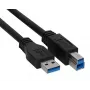Kindermann 5773000012 2 m USB A - USB B USB 3.2 Gen 1 (3.1 Gen 1) laidas, juodas