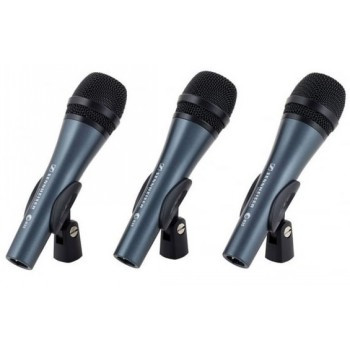 SENNHEISER 3PACK E835, mikrofonų rinkinys su 3x E835, vokalinis mikrofonas, dinaminis, kardioidinis, su laikikliais ir dėklais