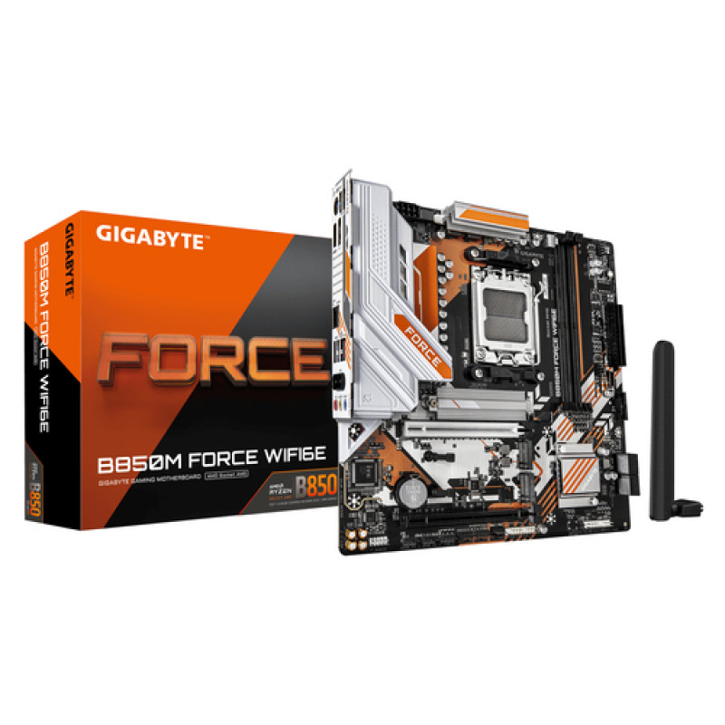 GIGABYTE B850M FORCE WF6E 1.2 Micro-ATX pagrindinė plokštė, skirta AMD AM5