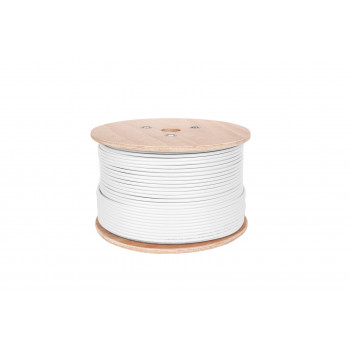 CABLETECH KAB0013 F690 bendraašis kabelis 75 omų, baltas, 305 m ritė