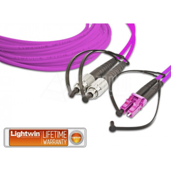 Lightwin aukštos kokybės dvipusis LWL šviesolaidinis kabelis, MM OM4, FC - LC